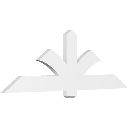 Ekena Millwork Redmond Architectural Grade PVC Gable Bracket, 72"W x 24"H x 2"D x 6"F, 8/12 Pitch GBP072X24X0206RED00